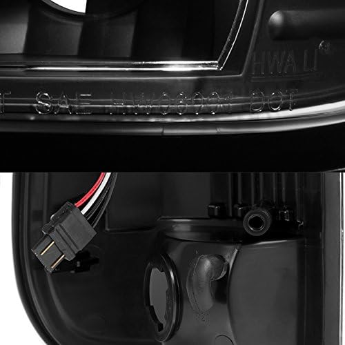 AKKON - For 2004 Ford F150 Heritage | 97-03 F-150 | 1997-1999 F-250 Black Headlights + LED Tube Bar Tail Brake Lights Combo Set
