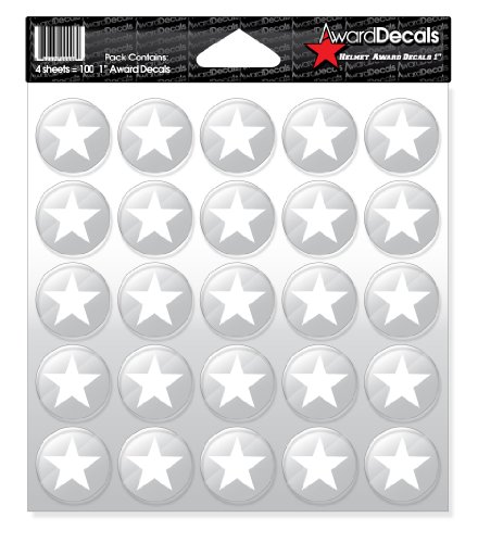 Award Decals Star (White on Clear)