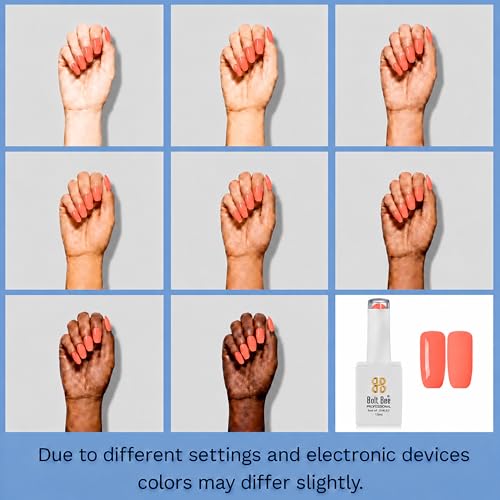 Image of Bolt Bee Lime Orange Color Gel Nail Polish Soak Off UV Gel 15ML DIY at Home Manicure Salon Nail Art