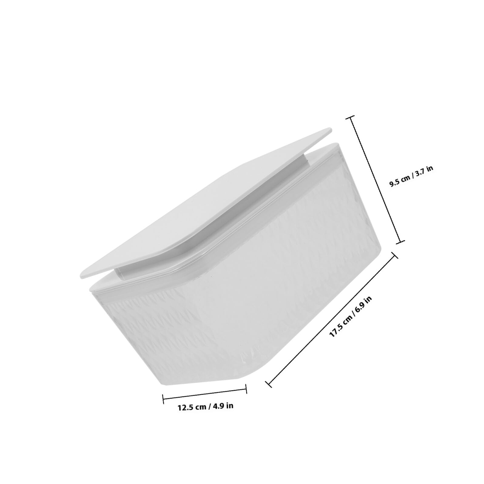 Caja Dispensadora de Toallitas Húmedas Compacta Tapa de Plástico Blanco para Almacenamiento en Baño y Sala de Estar
