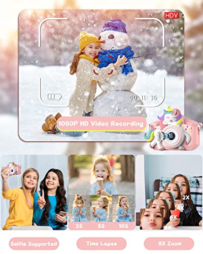 Gofunly HT-001 Kids Camera For 3-8 Years Old Toddlers Childrens Boys Girls Selfie Camera 20.0 Mp Hd 1080P Ips Screen Dual Digital Toy Camera thumb #3