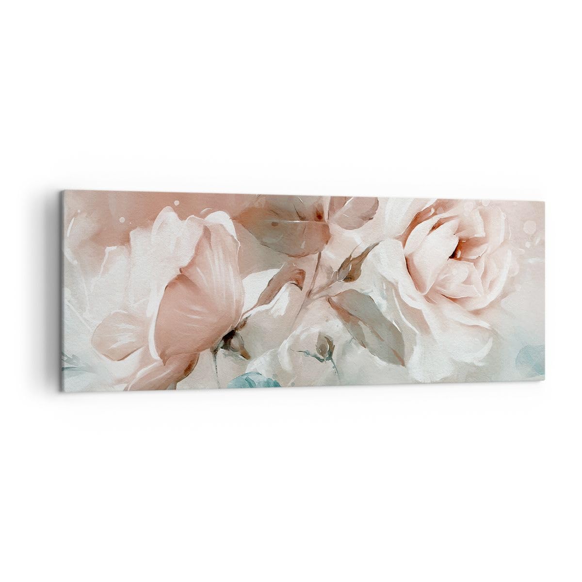 Lienzos decorativos Flores Romántico Rosas Cuadro Sobre Lienzo Moderno 140x50cm Cuadros Decoracion Salon Dormitorio Cocina Cuadros Pared Imágenes Grande XXL Wall Art Prints Decor Canvas AB140x50-5505