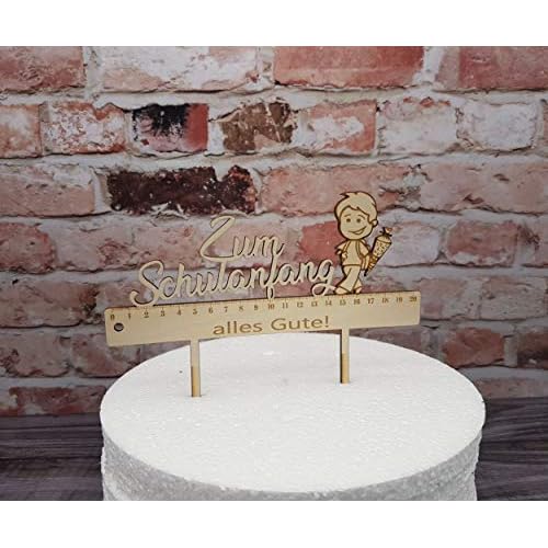 MK Schoenes Schulanfang-Lineal-Junge-Caketopper