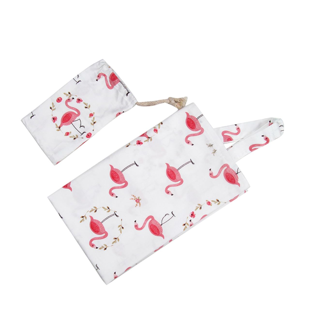 UPKOCH 3piezas Fular De Lactancia De Algodón Con Bolsa De Almacenamiento Cubierta Para Amamantar y De Uv Flamingo