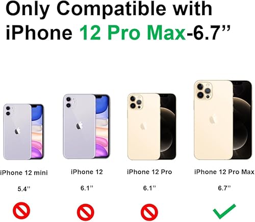 Miniatura 2 de Funda magnética para iPhone 12 Pro Max, funda de teléfono con protector completo de lente de cámara, silicona duradera, delgada, a prueba de golpes,