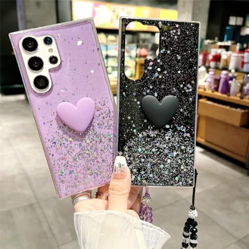 Coque silicone Samsung M14 cœur scintillant cadeau idéal
