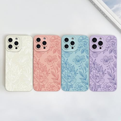 Coque iPhone 14 Pro fleur violette LSL en TPU souple antichoc - 6