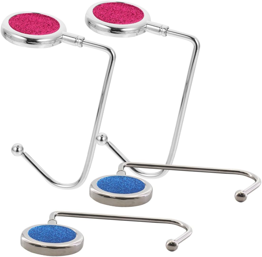 VALICLUD 2pcs Table Purse Holder Hook Durable Desk Bag Hanger for Backpacks Handbags Easy to Clean Travel-Friendly with Protective Padding Organizing Bags at Home The Go