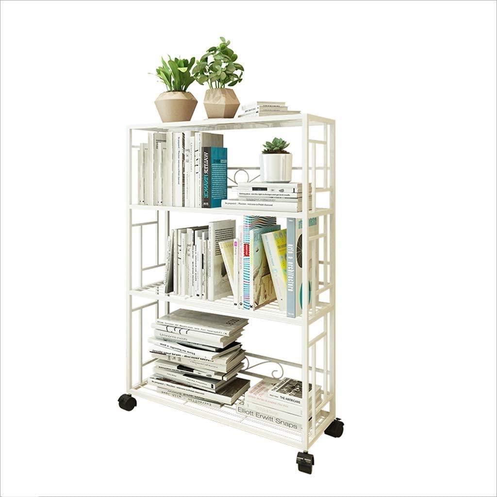INDIAN DECOR. Living Room Metal Book Stand Bookshelf Floor Stand Small Bookshelf White 61.5x23x70cm Suitable for Home and Office (Plastic Panels)(White,Matte Finish)-image-24