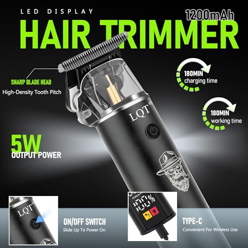 Image of Rechargeable Beard Trimmer kit for Mustaches, Nose Hair, and Light Detailing and Grooming with Bonus Wet /Dry Battery Nose Trimmer