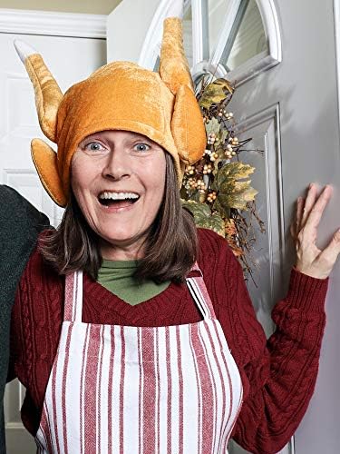 Christmas Turkey Hat Novelty Christmas Hat - Turkey Christmas Hat - Secret Santa Hat Novelty Christmas Gifts Chicken Hat Adult - Turkey Hats for Turkey Costume Funny Christmas Party Hats for Adults