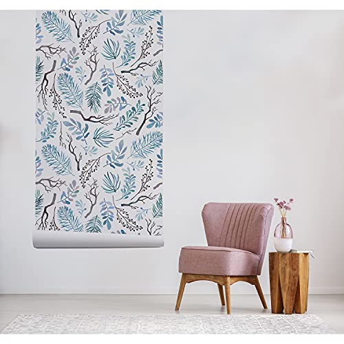 Papier peint intissé branches d'hiver pour masquer les défauts du mur - 5