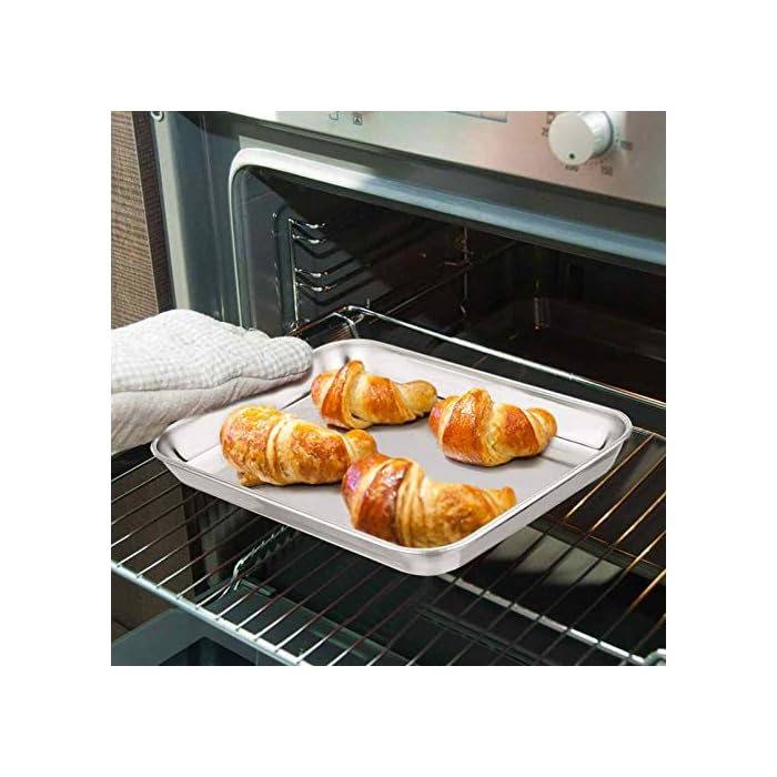 Buy TeamFar Toaster Oven Pan with Rack Set (2 Pans + 2 Racks), 9’’ x 7