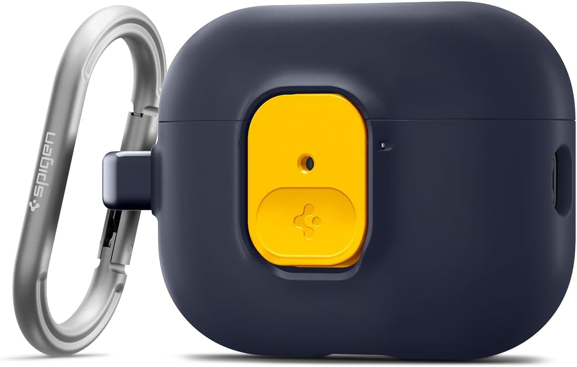 Spigen for AirPods Pro 3 Case, Nano Pop Compatible with AirPods Pro 3rd Generation Case (2025), Secure Locking Clip Embedded – Blueberry Navy