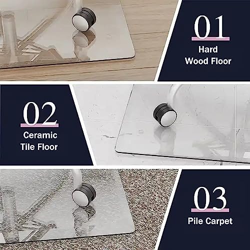 Non-Slip Clear Plastic Carpet Protector for Large Area Rugs, Cuttable Vinyl Cover for Living Room, Kitchen & Bedroom, Sizes 5x7ft to 20ft, Durable & Versatile