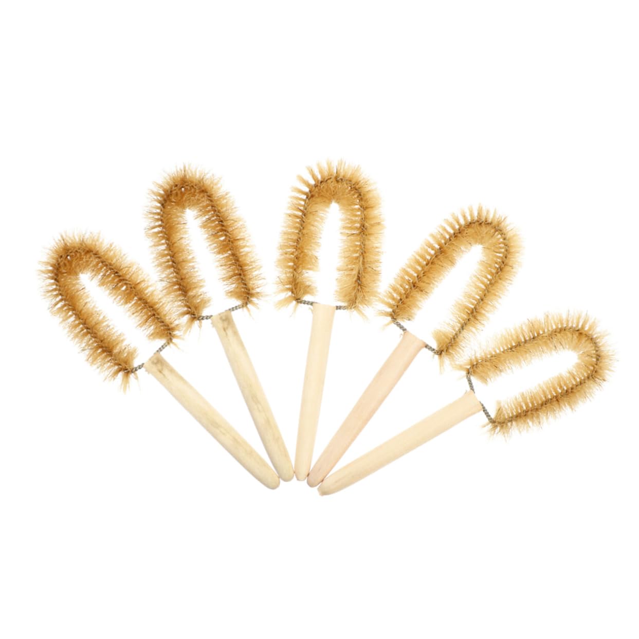 OUNONA 5pcs Laboratory Beaker Brush Laboratory Cup Test Tube Brush Cleaning Handle Bottle Cleaner Scientific Paintbrushes Pipe Cleaner Brush Measuring Beaker Brush Cup Brush Wooden