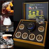 NOBLESIP® New Whiskey & Cocktails Smoker 𝗣𝗥𝗘𝗠𝗜𝗨𝗠 Electric Kit. Innovative Automatic Smoking, no Torch Needed. Easily Make Aromatic Smoked Old Fashioned. New Bourbon Home bar Gift