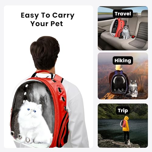 Image of Buraq Astronaut Lite Pet Carrier Backpack, Designed with Breathable Space, Ventilated Cat Bag, Comfortable Cat Carrier for Outdoor Use