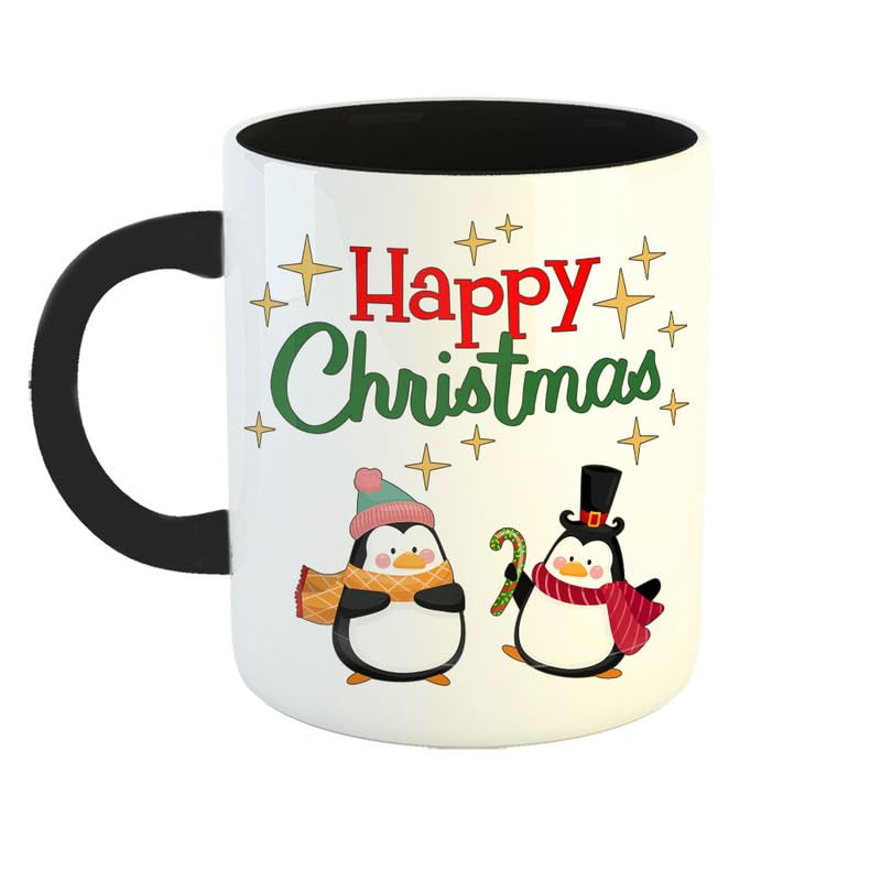 Printed Coffee Mug for Christmas, Happy Xmas, Secret Santa – Gift for Sister, Daughter, Friends, Girls – R5616-BK