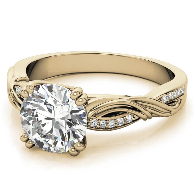 1 ct Moissanite Engagement Wedding Anniversary Ring for Women, Round Cut Twisting Infinity Bridal Ring3