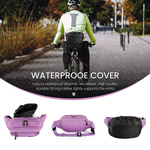 CXWMZY Fanny Packs For Women & Men Waist Pack Hip Bum Bag with Multi-Pockets Large Capacity Waterproof Casual Bum Bag for Disney Traveling Casual Cycling Running Hiking