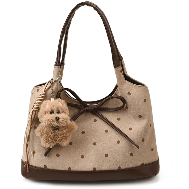 Sac fourre-tout en daim synthétique à pois pour femme idéal au quotidien