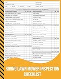 Riding Lawn Mower Inspection Checklist: Pre-Start Safety & Maintenance Log...