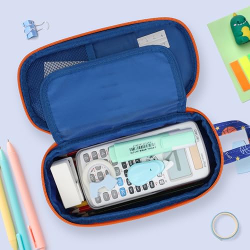 Image of Bagseri Pencil Case for Boys - Large Kids Pencil Pouch for School | Kids Pencil Case Wide Opening, Boys Pen Bag with Multi-Slot, Cute Water Resistent Organizer for Stationery, Navy Vehicles