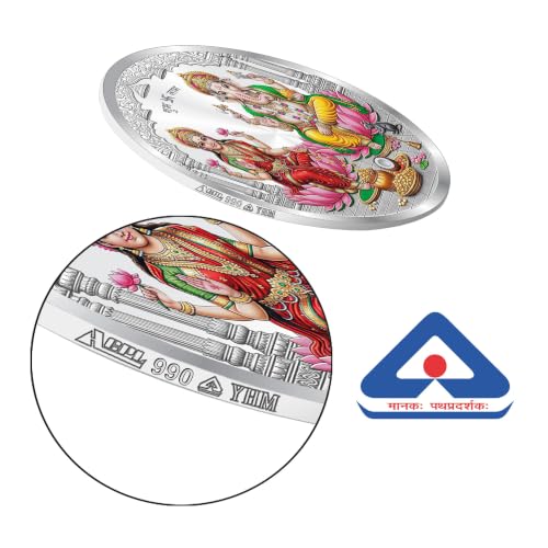 Image of ACPL Precious Moments Maa Laxmi and Ganesh Ji 999 Pure Silver Coin