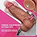 Thrusting 9 inch Dildo with Suction Cup Heated Realistic g Spot Clitoral Silicone Vibrator Anal Stimulator 10 Modes Thrust Swing Vibrating 3 inch Wide Thick Big Dildos Adult Sensory Sex Toys for Women