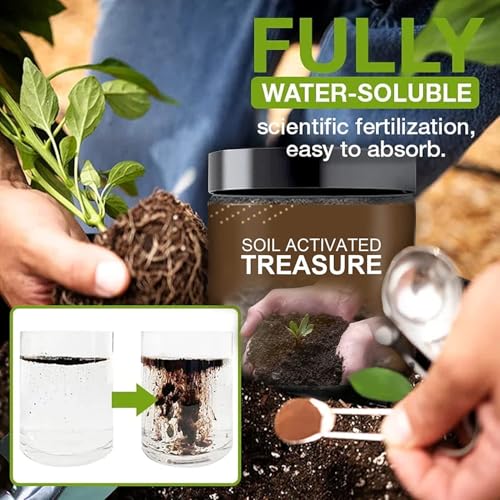 Image of Soil Activated Treasure Plant Growth Booster | Improves Soil Quality & Root Support | Suitable for Indoor & Outdoor Plants | for Pots, Gardens & Home Plants | Easy to Use 100g (pack of 1)