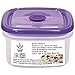 Imf Violet Boîte carrée avec valve, Polyethylene, multicolore, 130 x 130 x 75 0,65 l
