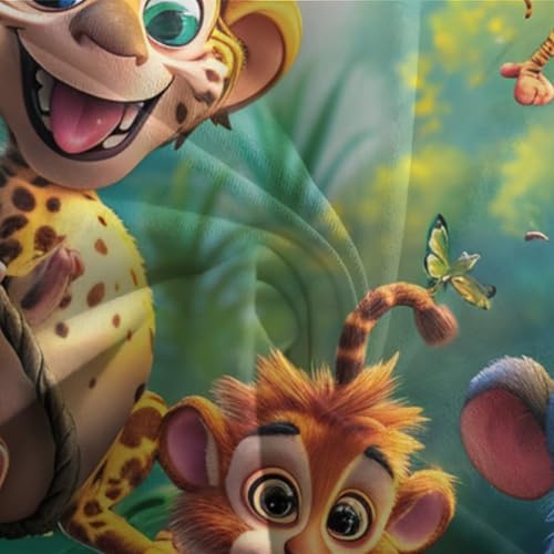 Parure de lit jungle 3D 135x200cm housse de couette single