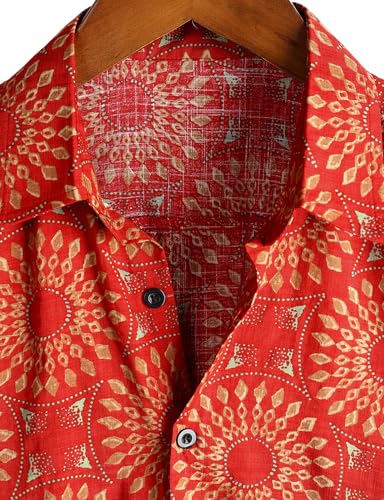 Image of VATPAVE Mens Casual Hawaiian Floral Shirts Short Sleeve Button Down Tropical Shirts Beach Summer Shirts