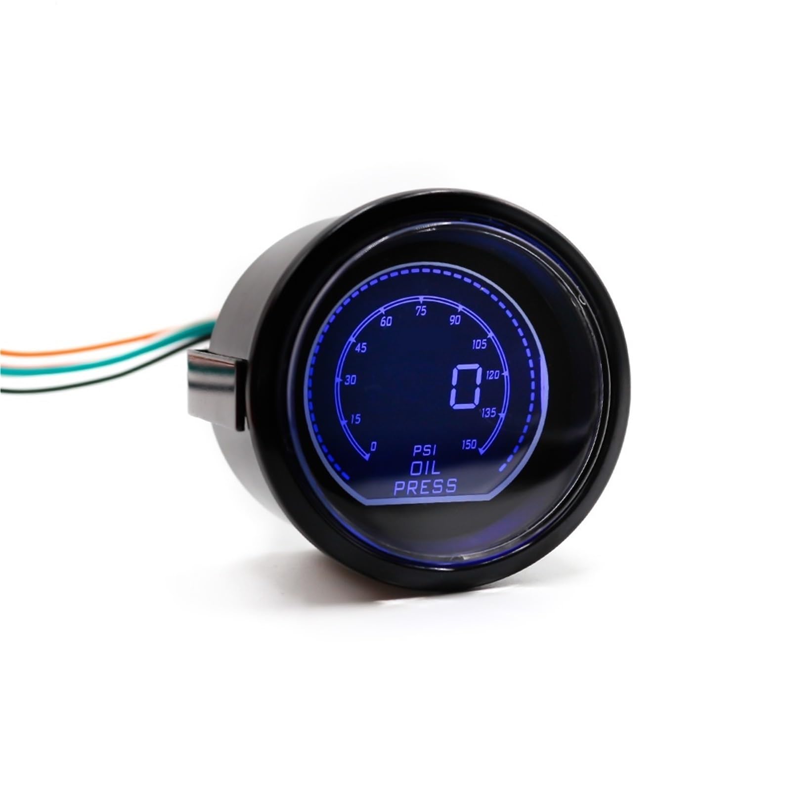 Medidor de presión de aceite de coche de 52mm y 2 pulgadas, indicador de presión de aceite Led rojo/azul de 0-150PSI con Sensor/medidor de coche