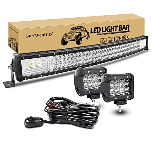 Spot Phare de Travail Led et Rampe Incurvée 80 cm pour Camion Bateau Offroad