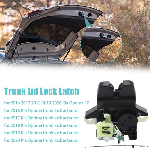 Image of 81230-D4000 Trunk Latch for Kia Optima LX EX 2016 2017 2018 2019 2020 Fit for Kia Optima Rear Back Door Hatch Latch Lock Assembly