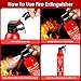 WPW 620ml Large Upgraded 8-in-1 Fire Extinguisher for Home with Wall Mount Portable Fire Extinguisher For Vehicle Car Boat House Kitchen Emergency Supplies, Water-Based Solution For A, B, C, K Fire