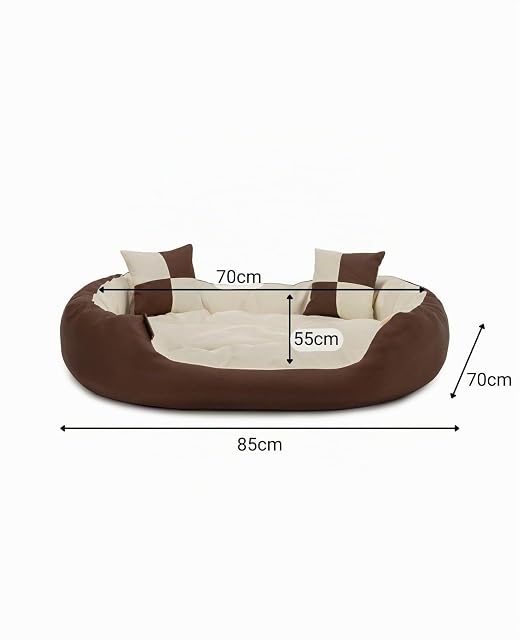 Foto 4 de 6 de lionto Cama para Perros 4 en 1 cojín para Perros Cesta para Perros con cojín Reversible