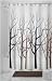 InterDesign Forest Fabric Shower Curtain, 72 x 72, Black/Gray