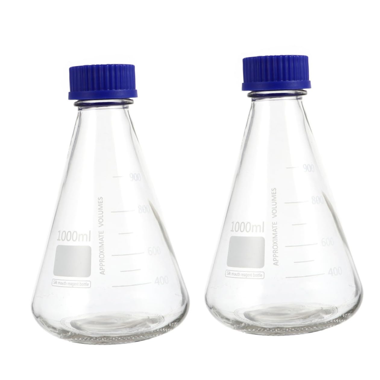 Mipcase 2pièces Fioles Erlenmeyer Coniques de Laboratoire Flacons Expérimentation avec Échelle Claire Bouteilles pour Études Scientifiques et Expériences Chimiques