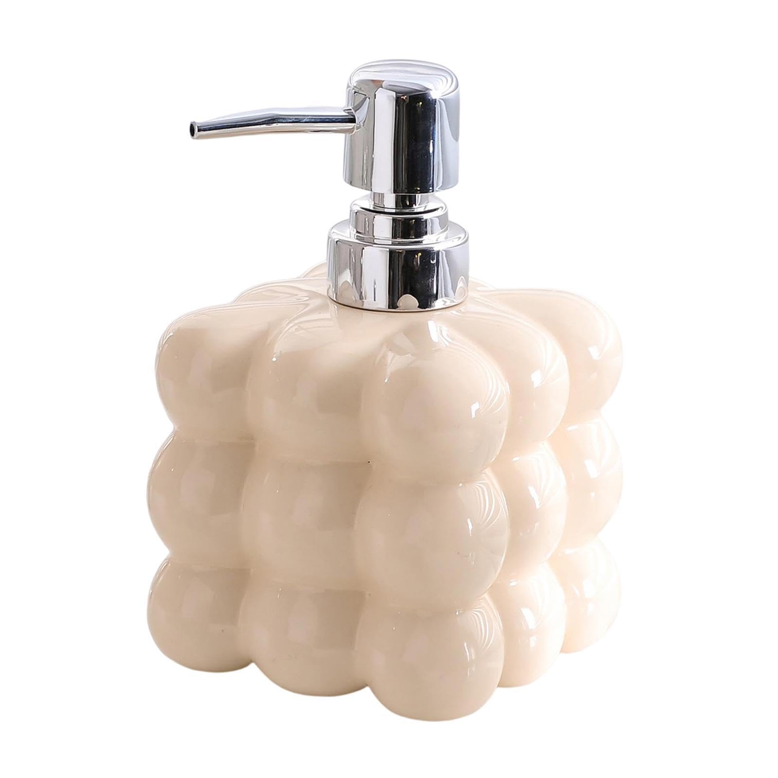 Yixannx Smooth Soap Dispenser Bathroom Toilet Press Bottle Healthy Empty Pump Ceramic Liquid Dispenser Comfortable To Press Empty Bottle Pump Ceramic Liquid Soap Dispensers