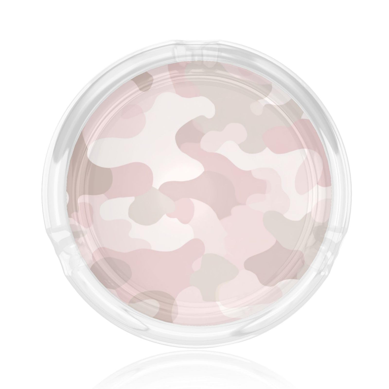 Pastel Pink Brown Camouflage Pattern Glass Ashtray For Cigarettes Ash Trays Case For Home Office Decor