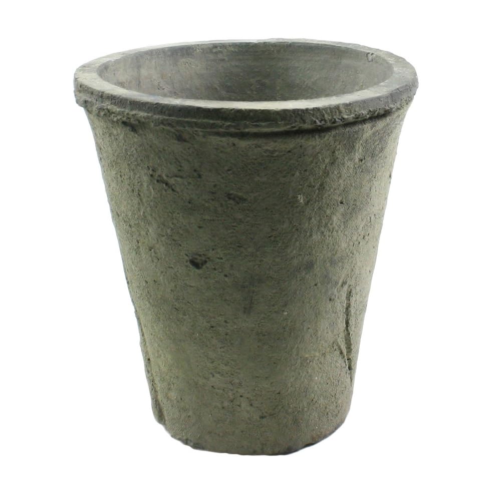 Photo 1 of HomArt Rustic Terra Cotta Rose Pot, Small, Moss Grey