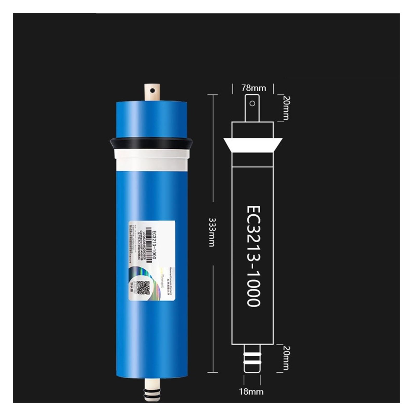 Umkehrosmose RO-Membran Home Küche Wasserreiniger Umkehrosmose-Membranfilter Ersatz den Heimgebrauch(3213-1000)