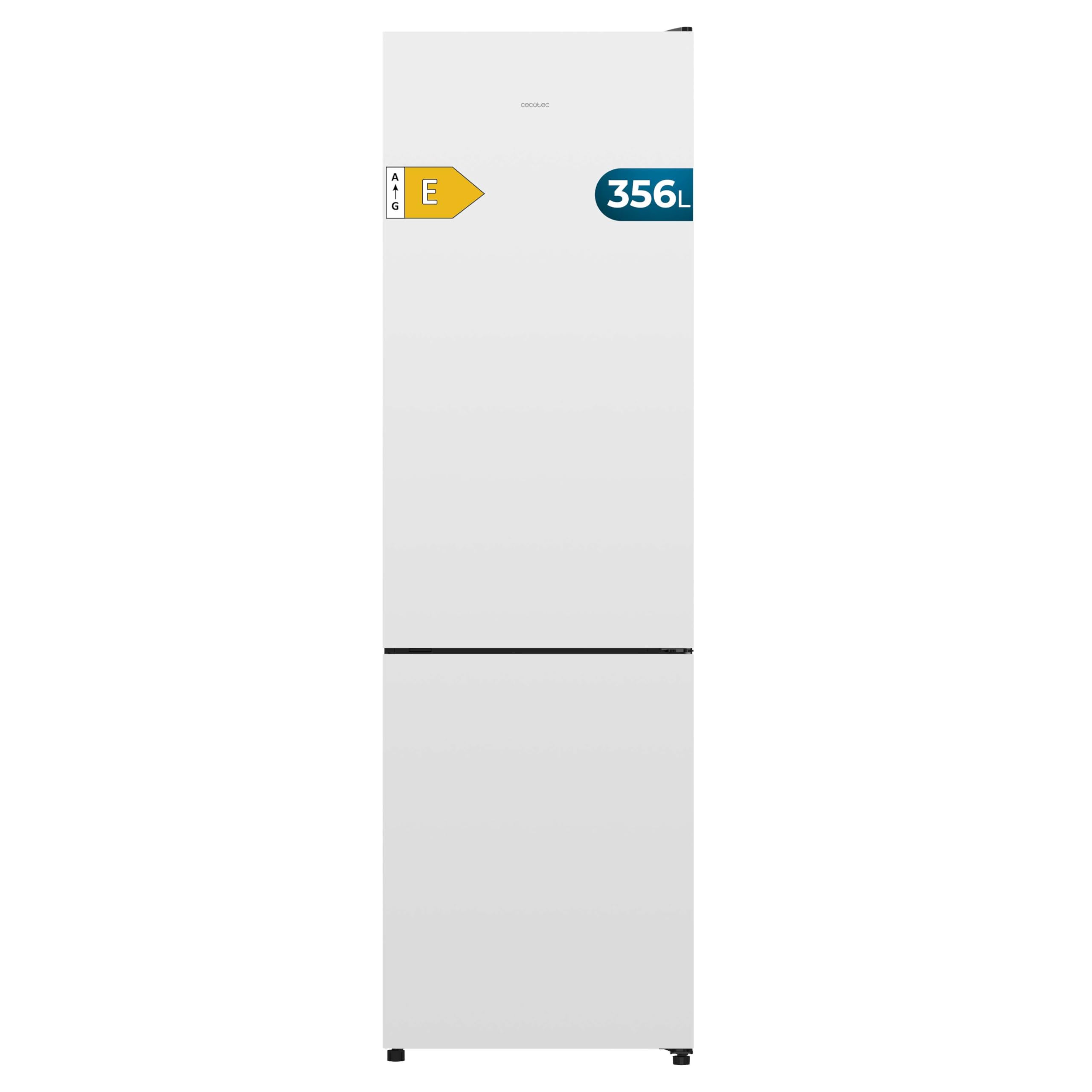 Cecotec Frigorífico Combi Total No Frost de 356L Bolero CoolMarket Combi 356i White E. 200cm de Alto, 59,5 cm de Ancho, Clase E, Tecnología Multi Airflow, FreshnessFlex y HumidityFlex HUB, Blanco