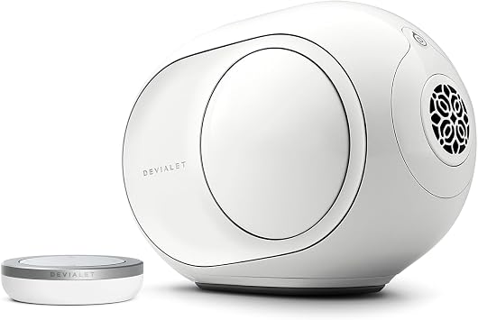 Devialet - Phantom II 98 dB - Compact Wireless Speaker with Remote - Iconic White - High-Fidelity Sound - Zero Distortion - Multiroom Sync. - Bluetooth Speaker
