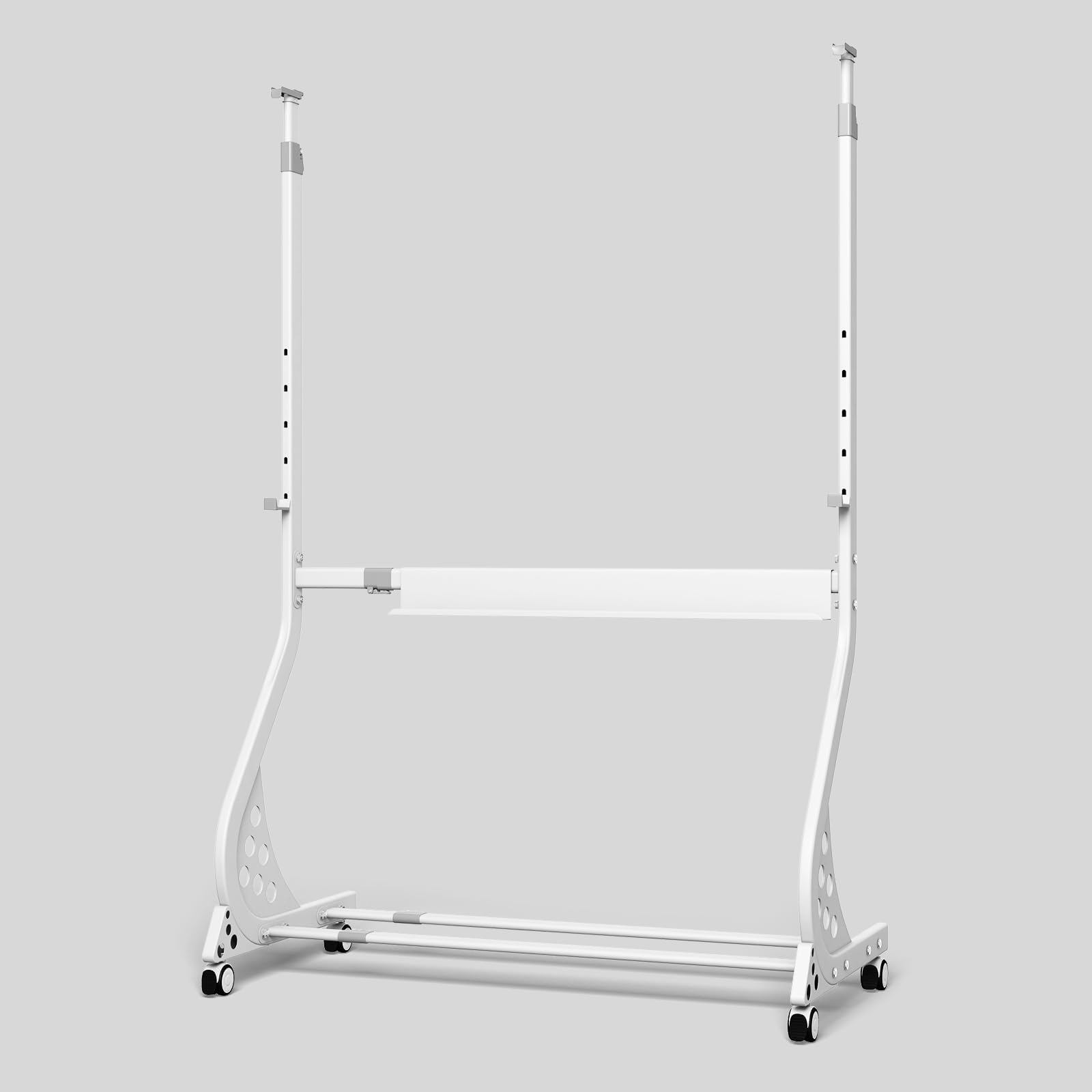 Wanduoqin Glass White Board Stand, with Wheels, Height & Width Adjustable Universal Mobile Stand for Whiteboard/Glass Board, Ideal for Office,