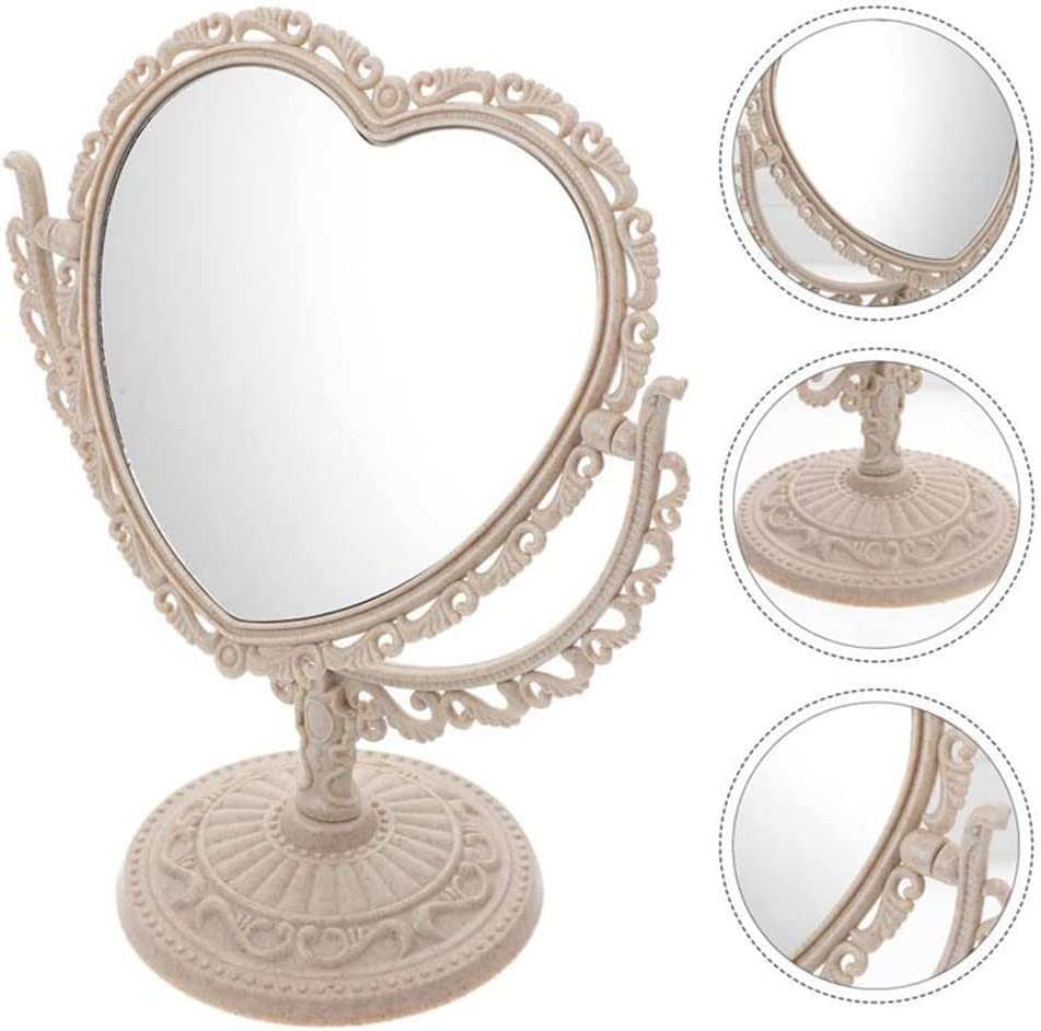 Espejo de maquillaje de tocador de 7 pulgadas doble cara miniatura 2