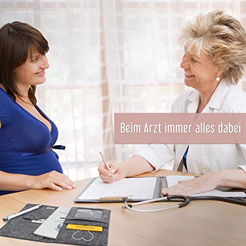 Mutterpasshülle Lezzanna aus Filz Dokumententasche für Schwangere